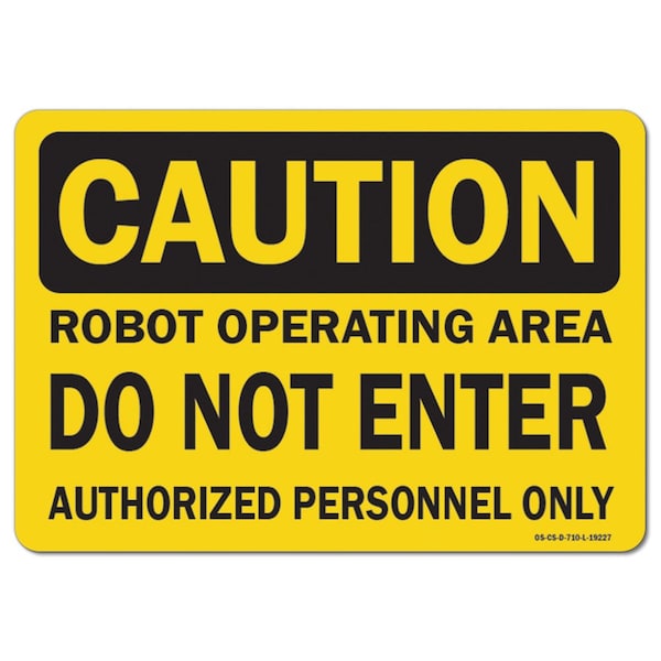 Signmission OSHA Caution, 5" Height, 7" Width, Decal, OS-CS-D-57-L-19227 OS-CS-D-57-L-19227 - main